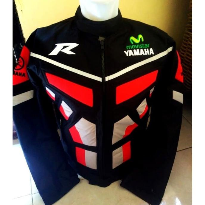 Jaket Protektor Motor/Touring Harian Club Yamaha Movistar Racing Red Ready Stok