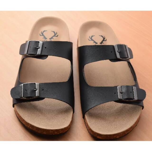 Sandal Slide Pria Sendal Slop Pria Casual Kulit Pu Santai Nongkrong Pantai