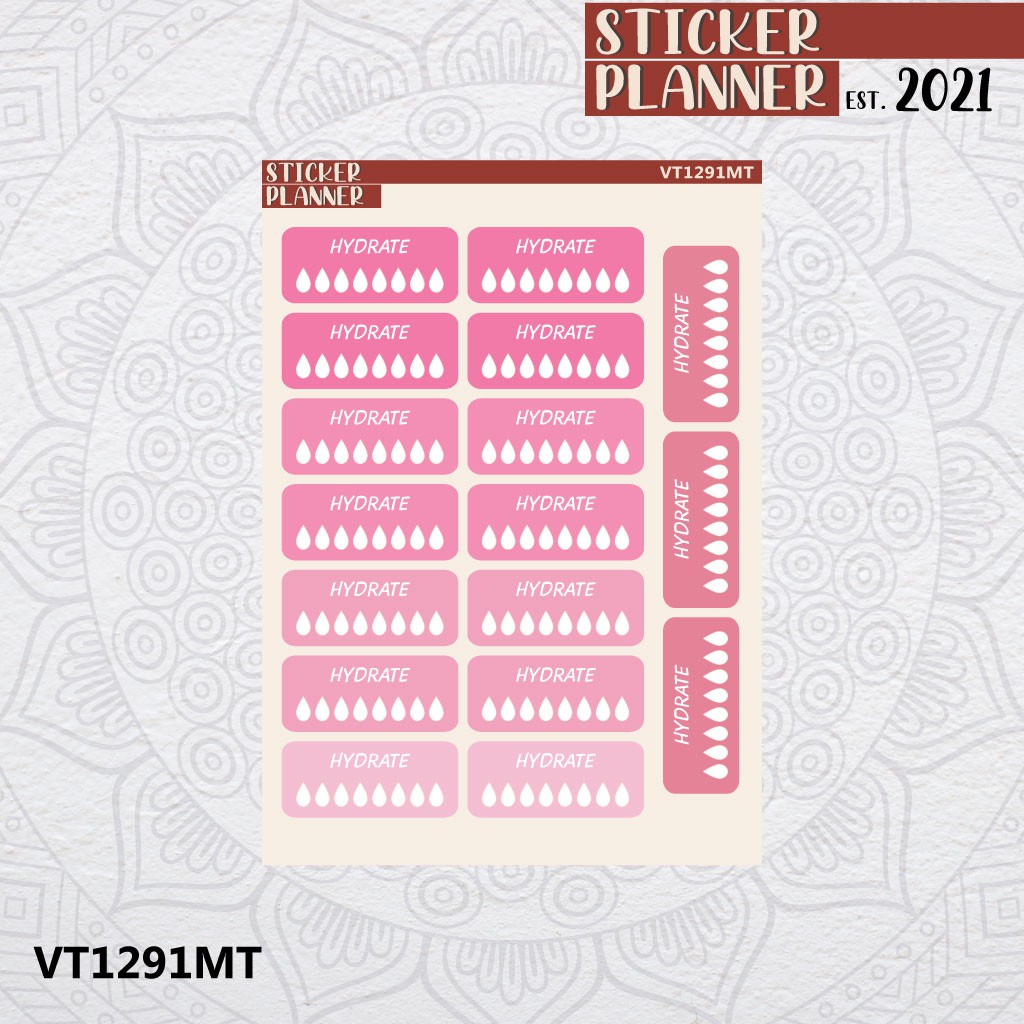 

Valentine Hydrate Tracker Sticker Planner | Sticker Sheet, Bujo, Scrapbook, Journal, Agenda & Deco