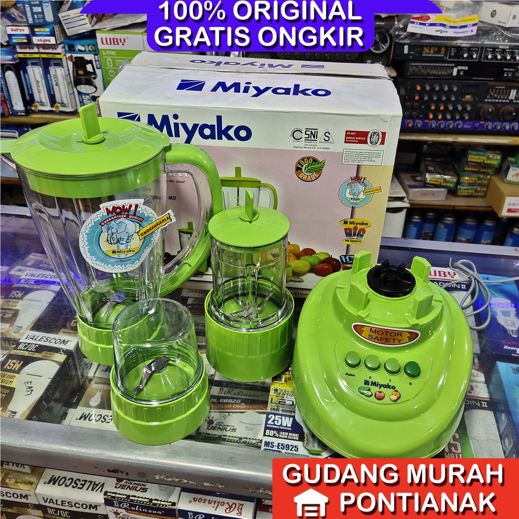 Blender Miyako BL 152 PF 152pf / AP 1,5Liter 1.5 3in1 kapasitas besar pelumat bumbu basah dan kering jus