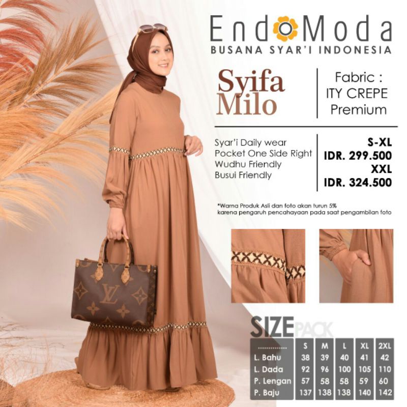 Gamis endomoda terbaru / endomoda Syifa / gamis daily / gamis dewasa