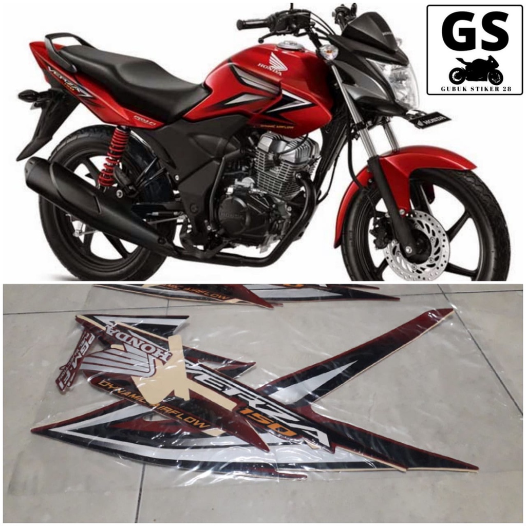 STRIPING STIKER LIS BODY MOTOR HONDA VERZA TAHUN 2014 MERAH