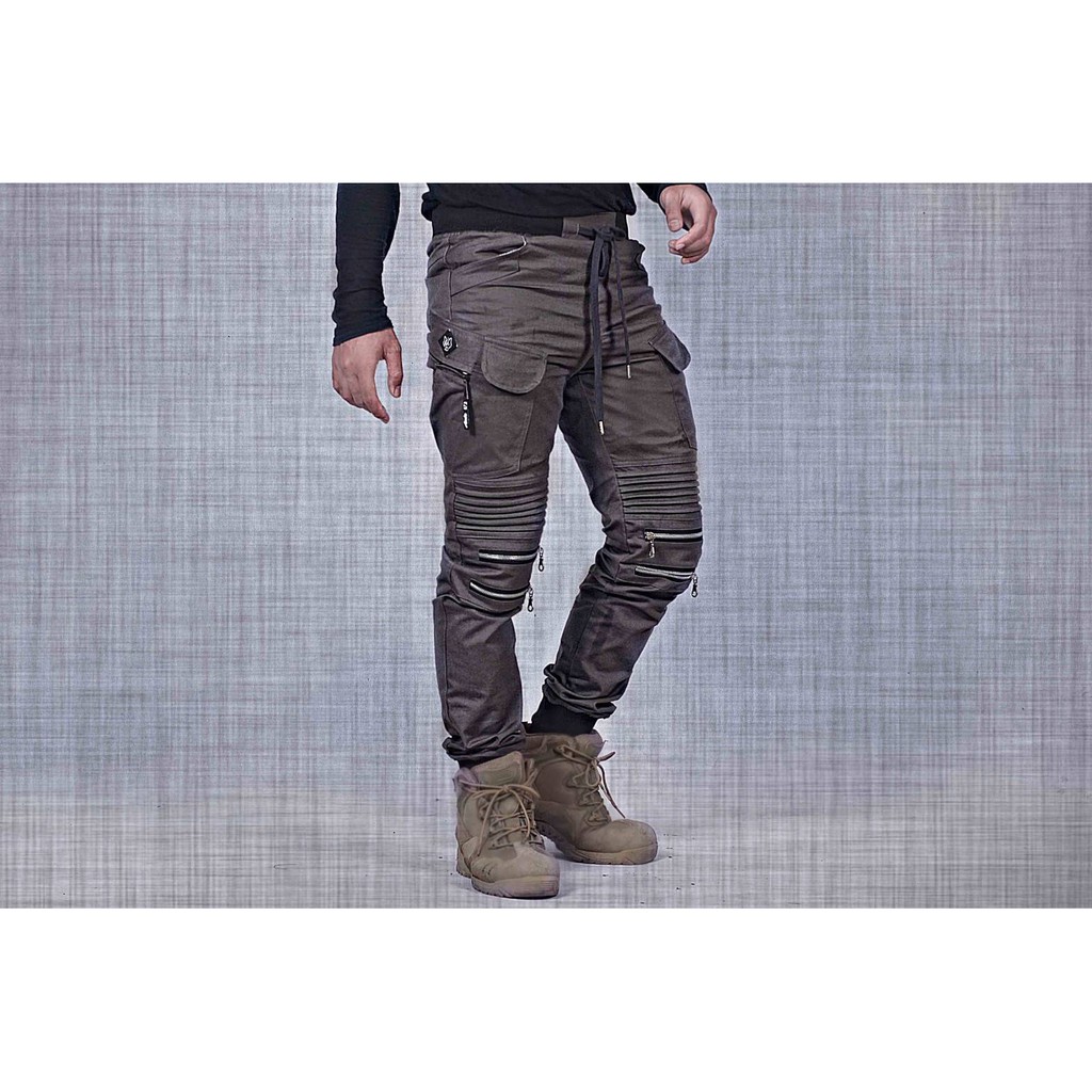 EXCLUSIVE Celana Japan/korean style ( URBAN TWIL BIKER JOGGER PANTS ) 3 Axleboard Kyuzwear