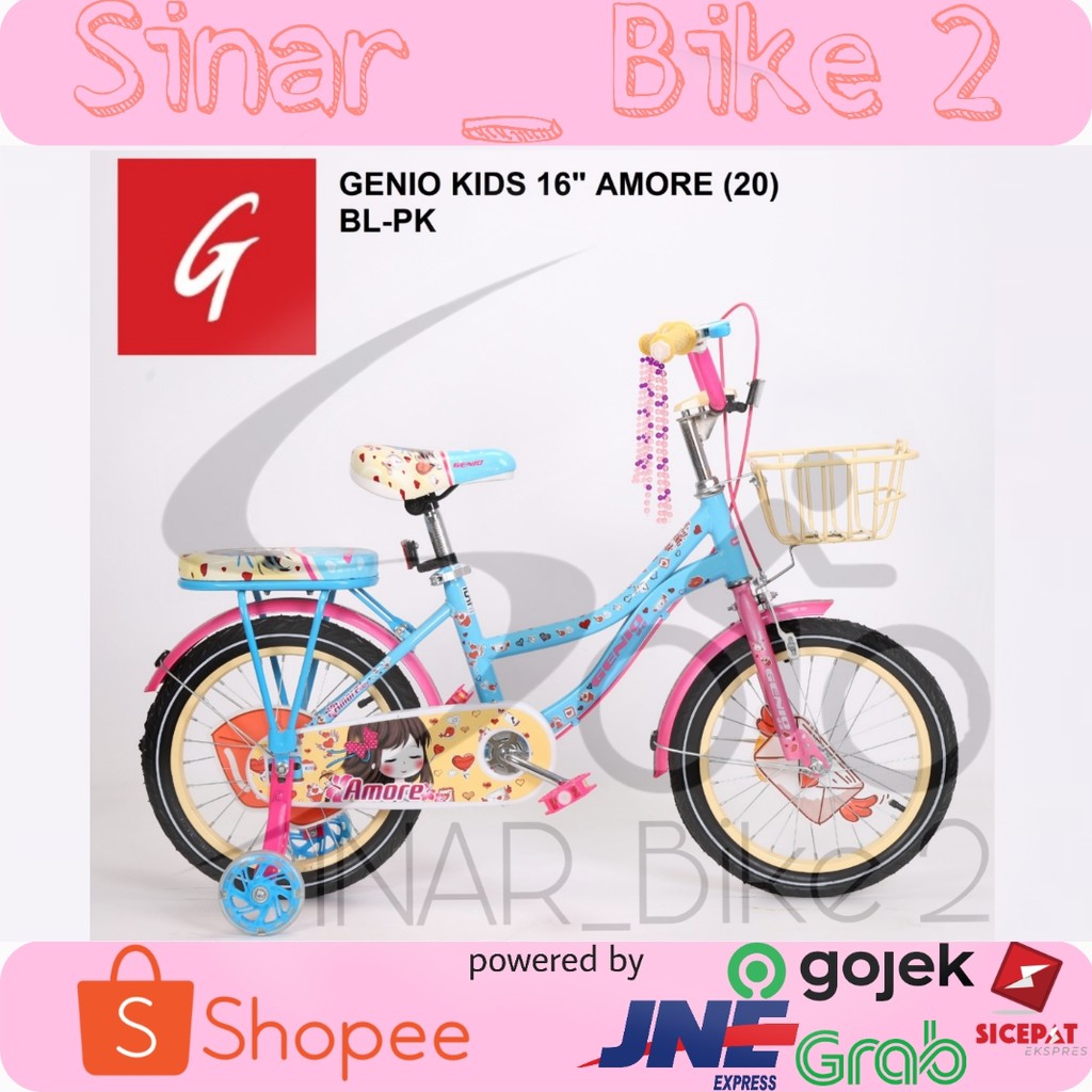 Sepeda Mini Anak 16Inch Genio Amore (Gosend/Grab)