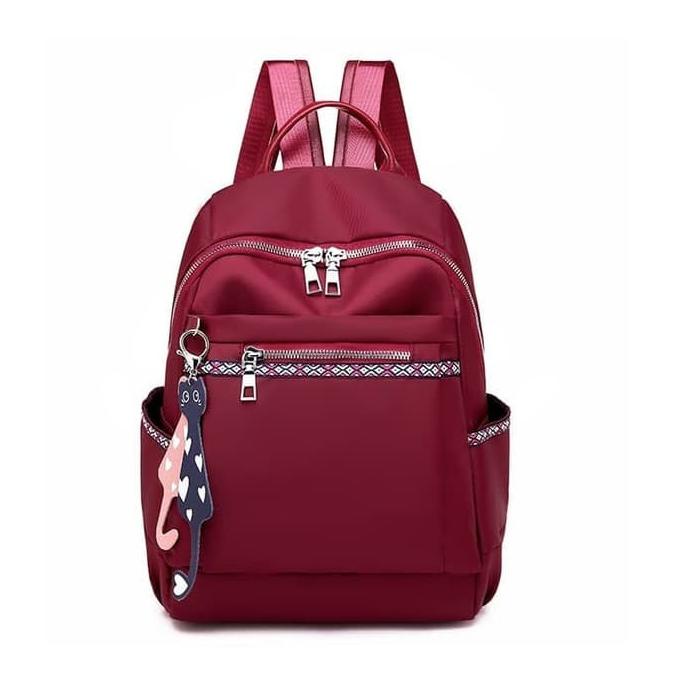 Tas Ransel/ Backpack wanita Cewek / Tas kulit cewek - Hitam 1835