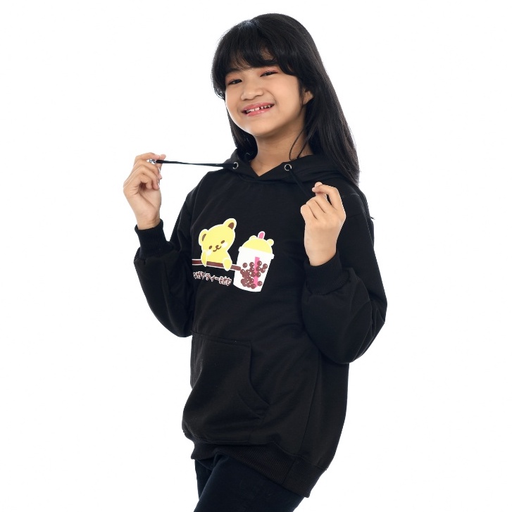 Sweater Anak Perempuan Boba Switer Hoodie Anak Usia 6 Tahun Sampai 13 Tahun