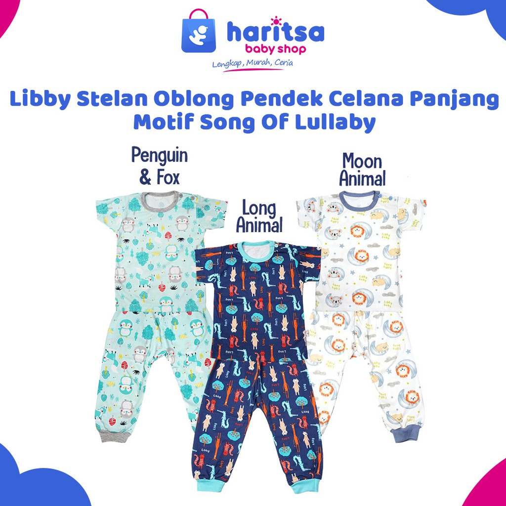 Libby Setelan Oblong Pendek dan Celana Panjang Motif Animal Wildness