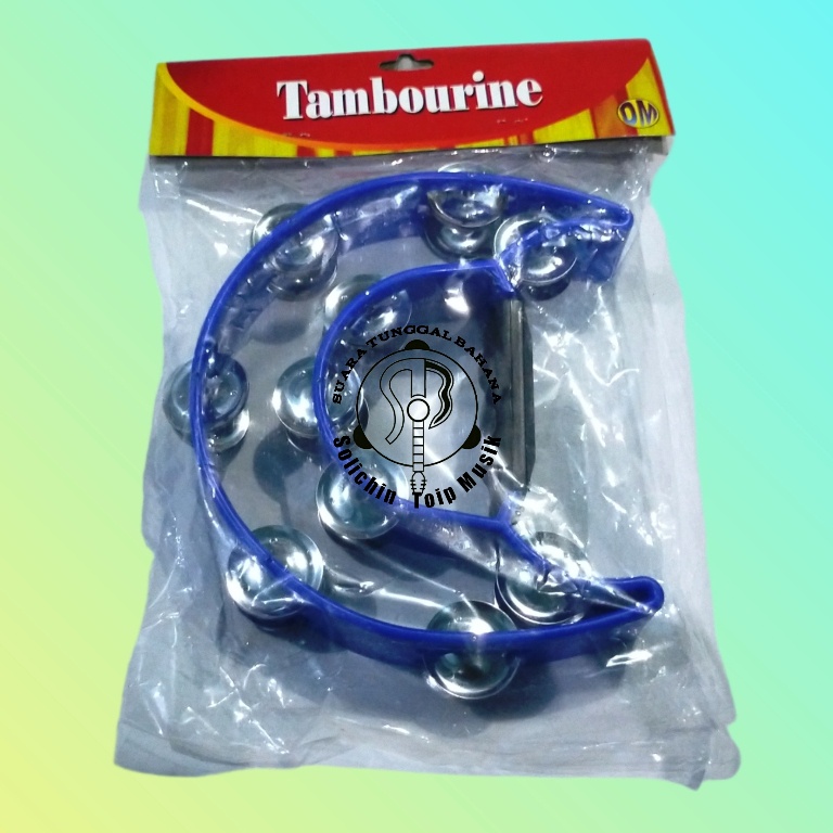 Tamborin Kecrek Murah Berkualitas | Solichin Toip-PVC Biru_Tamb R2