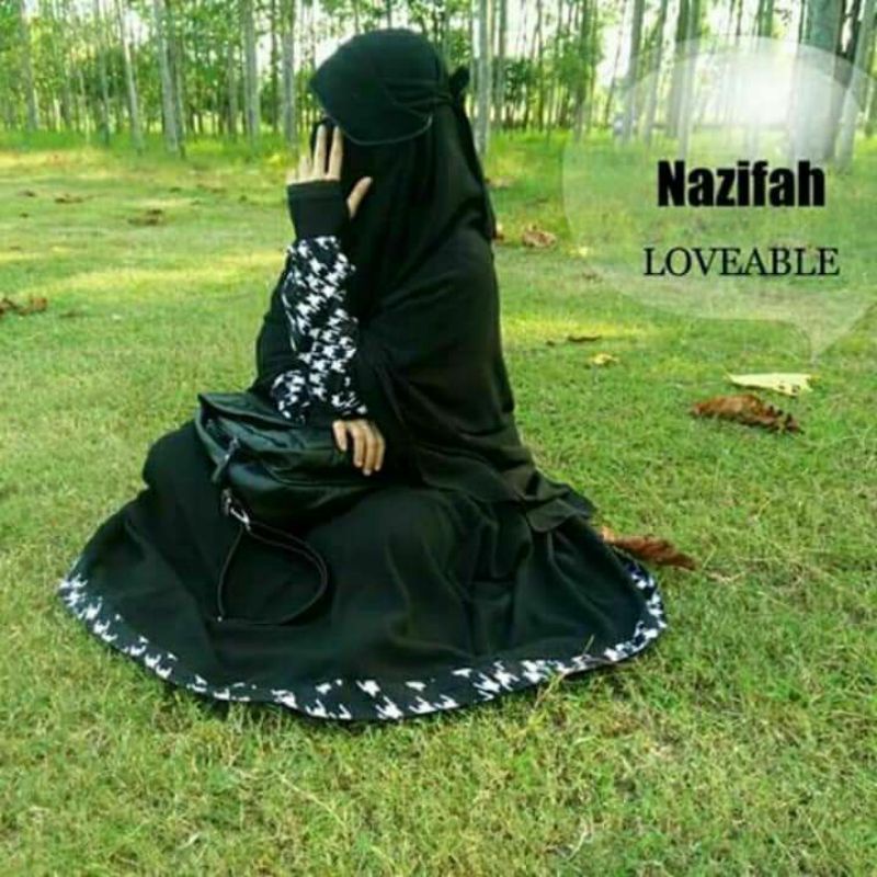 Gamis Terbaru Gamis Hitam Gamis Syar'i Gamis Premium Gamis Dewasa Nazifah By Loveable