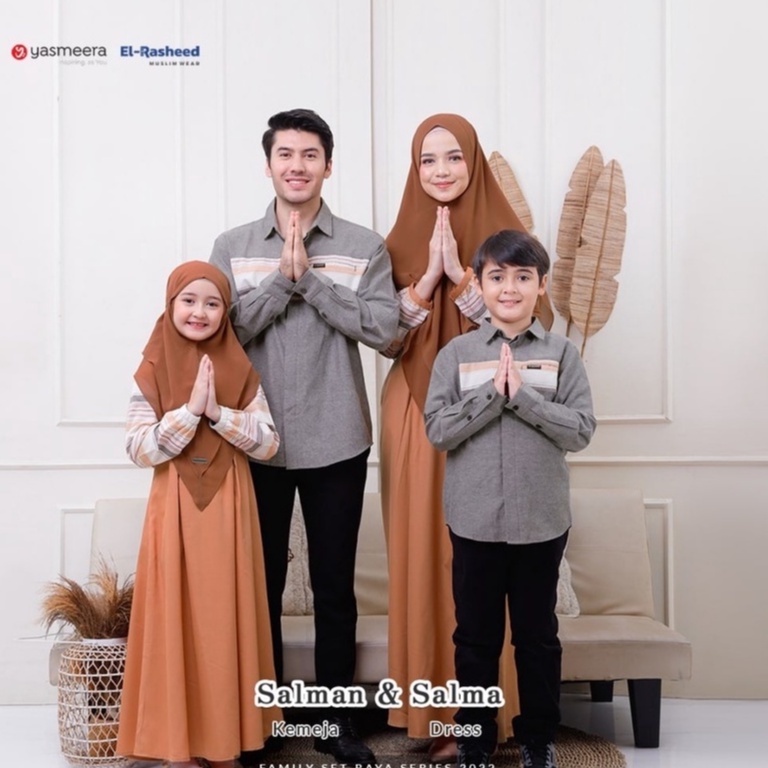 SARIMBIT YASMEERA 2022 D02 ORIGINAL SALMA DRESS GAMIS DEWASA GAMIS ANAK RAW SIENNA SALMAN KOKO DEWAS