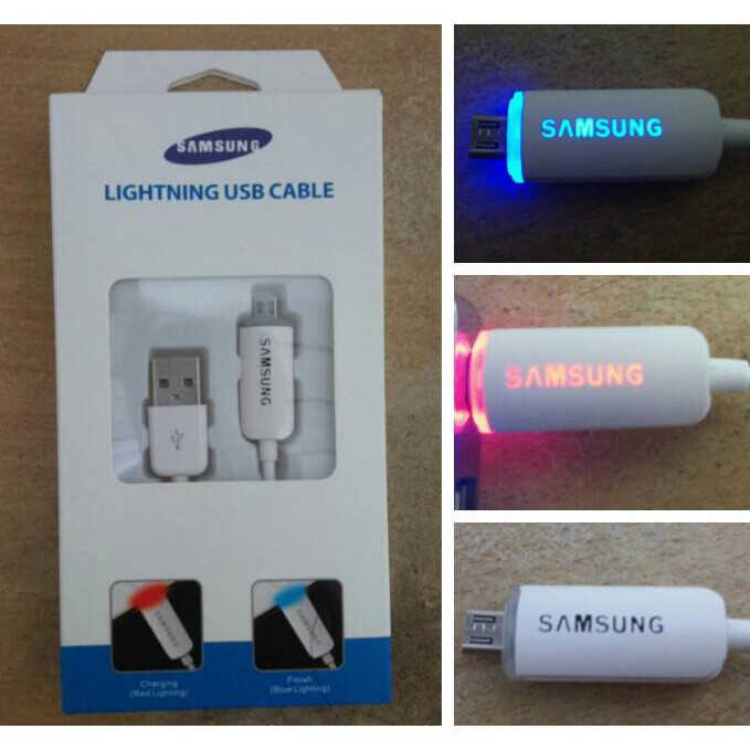 Lightning Cable USB (Samsung) / Smart Kabel USB LED 1 Meter Micro USB