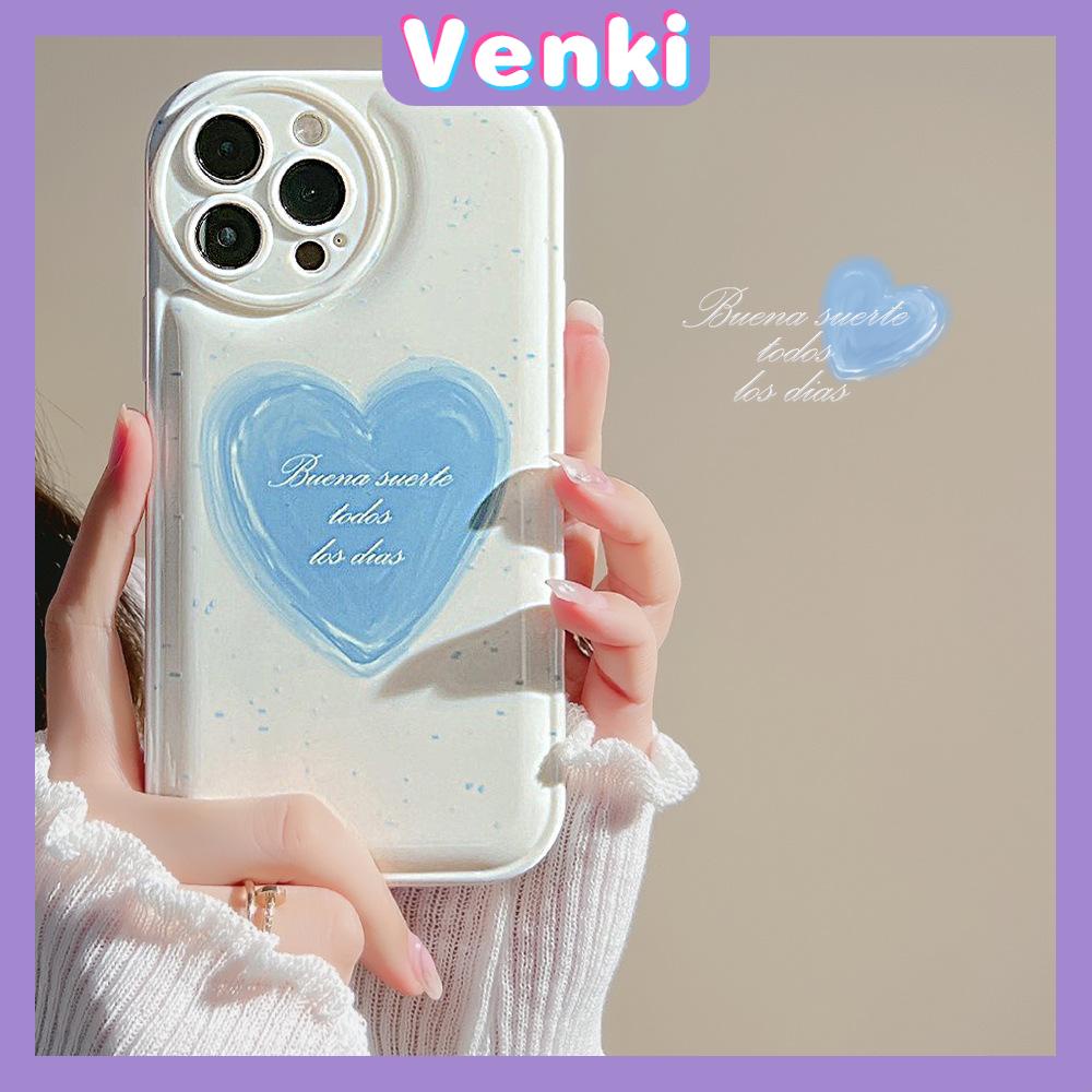 iPhone Case Silicone Soft Case Airbag Shockproof Protection Camera Blue Heart Dot Cute Compatible For iPhone 11 Pro Max 13 Pro Max 12 Pro Max 7Plus xr XS Max