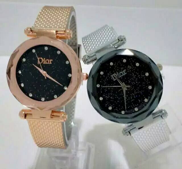 Jam Tangan Wanita Permata Diamond Strap Rubber Full Color