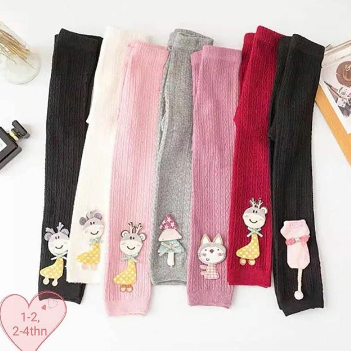 Legging Anak Perempuan dan Bayi import Bahan Knit Good Quality Premium motif boneka