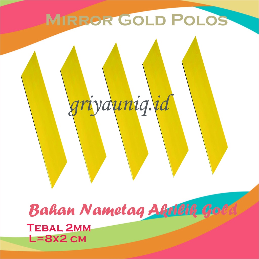 

Bahan Nametaq Akrilik Gold