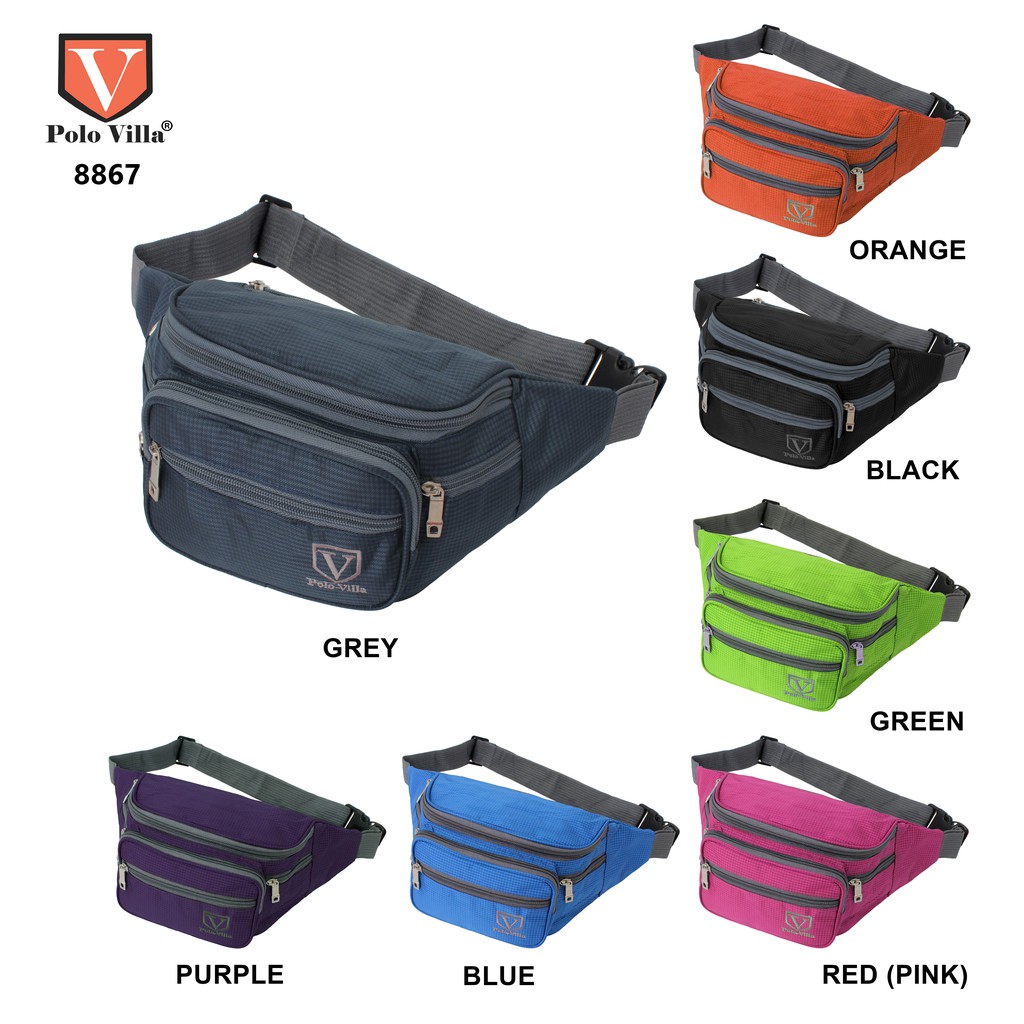 (RF) Tas Pinggang Waist Bag Polo Villa 8867 - 7 Warna Ransel Fashion