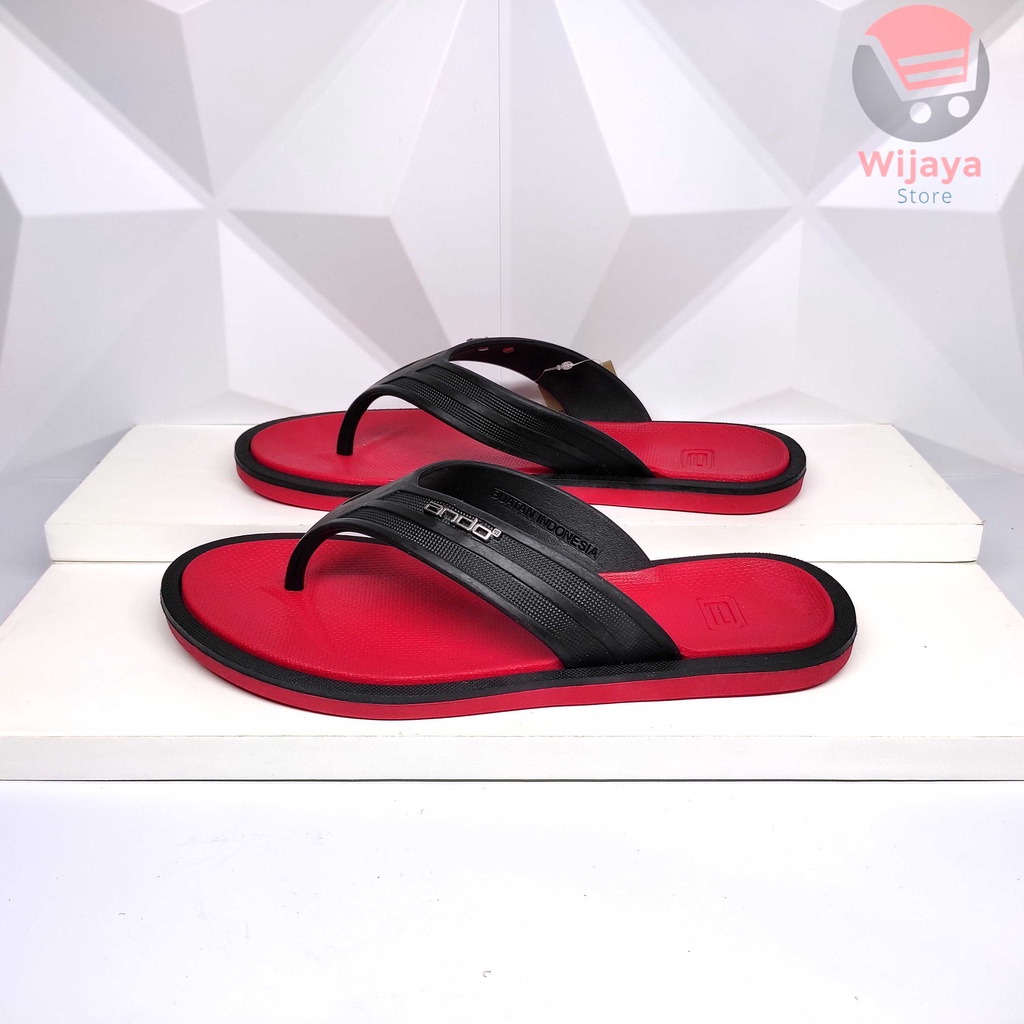 Ando Booster Sandal Pria Ando Sendal Jepit Flip Flop Karet Cowok Laki-Laki Desain Trendy dan Berkualitas