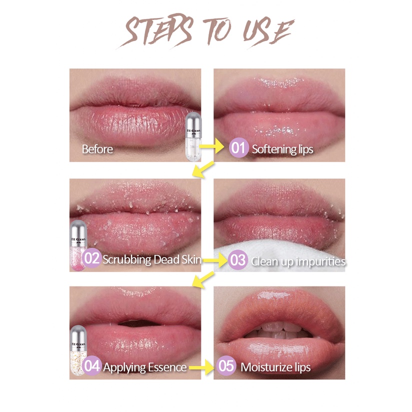 FIT COLORS Capsule Lip Balm Glitter Lip Oil Moisturising Lips Pelembab Bibir XX047