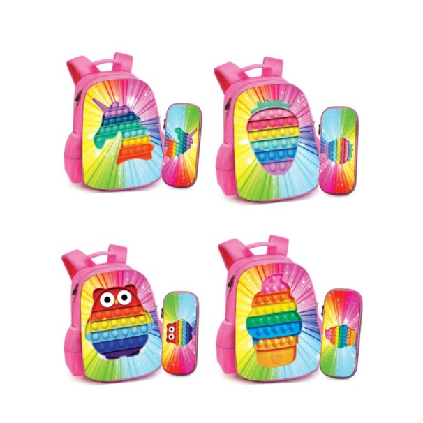 Ransel Anak Boba/Ransel Anak Pop it/Tas Sekolah Anak/Ransel Anak TK/Tas Sekolah Anak Viral/Tas Sekolah 3in1/Tas Ransel Anak Perempuan.