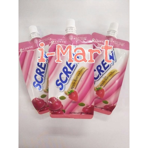 

Lotte Screw Ice Bar /Ice Cream Rasa Stroberry Dan Apel 160ml