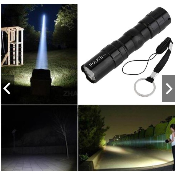 Lampu Senter Tahan Air Super Terang Lampu LED Untuk Sepeda / Gunung Senter police
