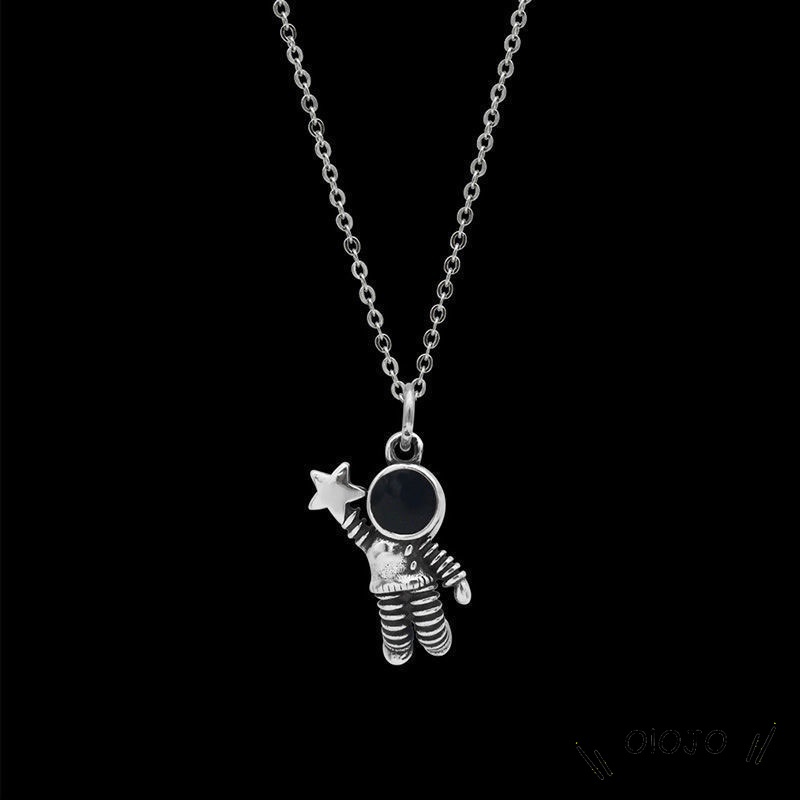 Kalung Liontin Astronot Hip Hop Necklace Choker Pasangan Pilih Bintang Untukmu - ol