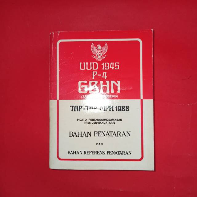 Buku lawas UUD 1945 P4 GBHN TAP-TAP MPR 1988
