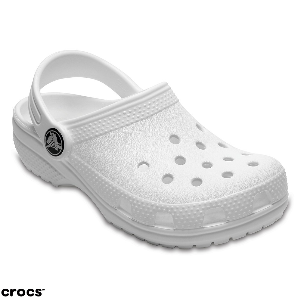 Crocs Classic kids / Sandal Crocs anak anak / Crocs classic clog anak unisex - White - 204536-100