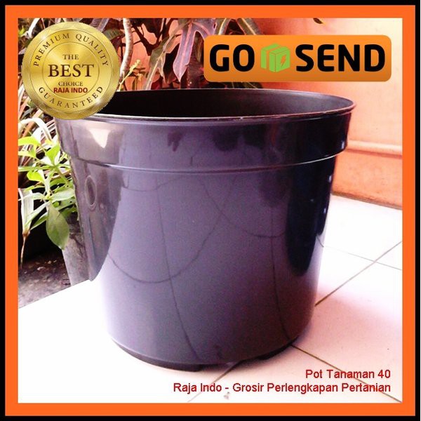 Pot Bunga 40cm Hitam Pot Tanaman Hias Pot Jumbo 40 50 60 Cm Murah Untuk Tanaman