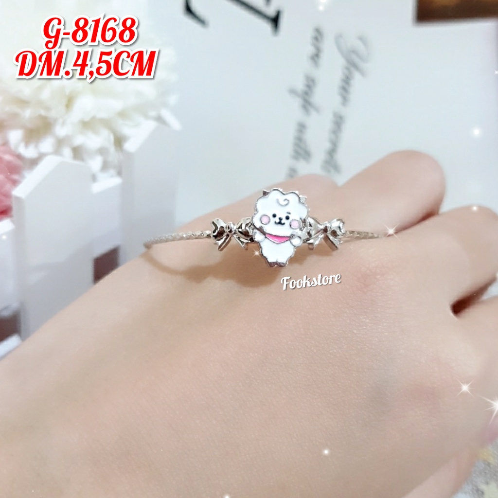 TERBARU GELANG ANAK XUPING MOTIF BT21 SILVER KARTUN KOREA/ANTI ALERGI