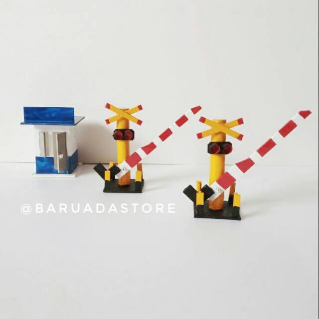 Miniatur Palang Pintu Kereta & Pos Penjaga Palang