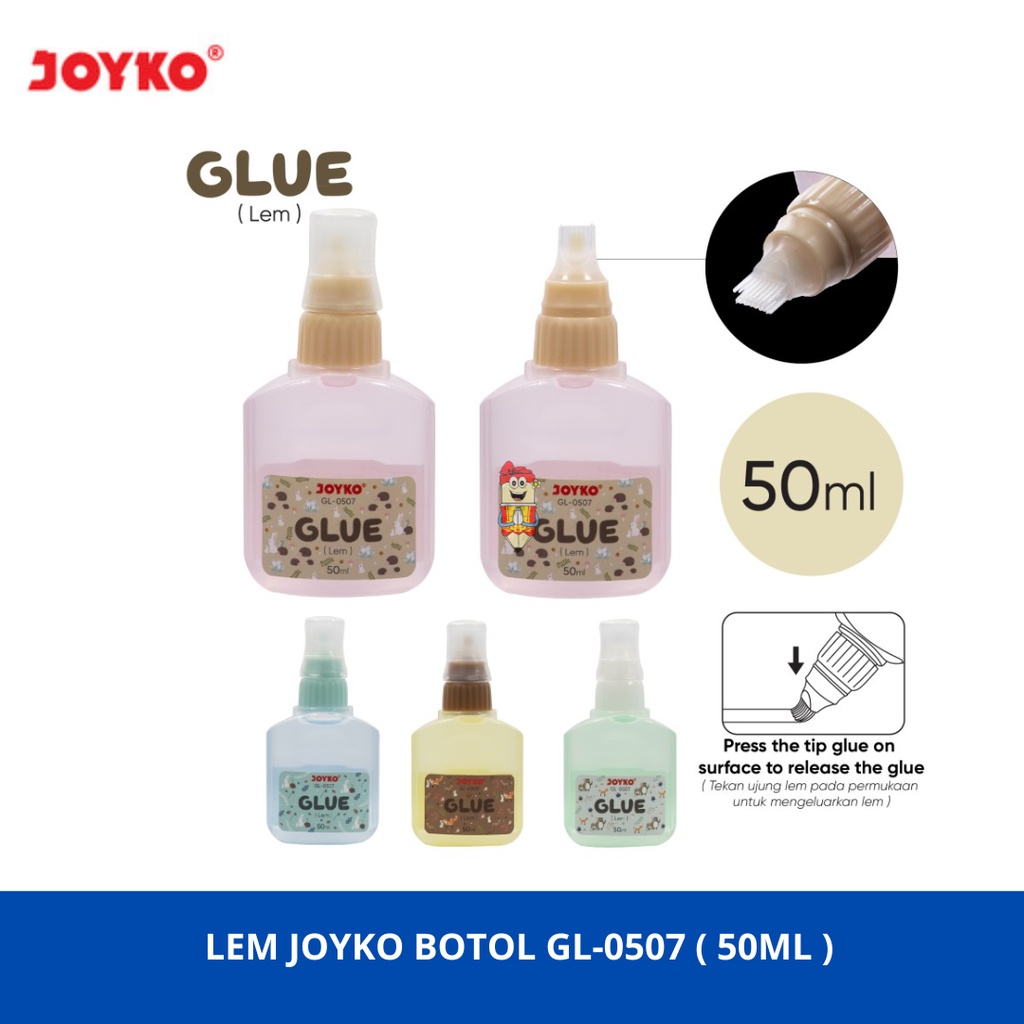 

Joyko Lem Kertas /Liquid Glue Cair Joyko GL-0507 50ml