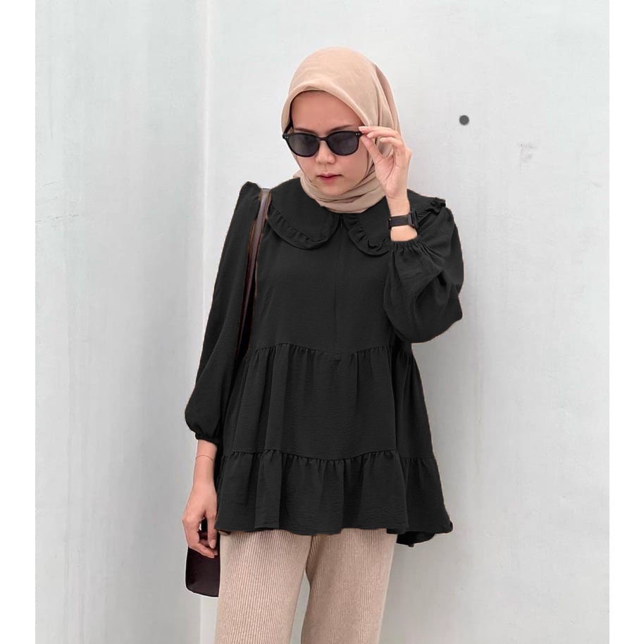 Shofia Blouse Premium Airflow Crinkle Crincle