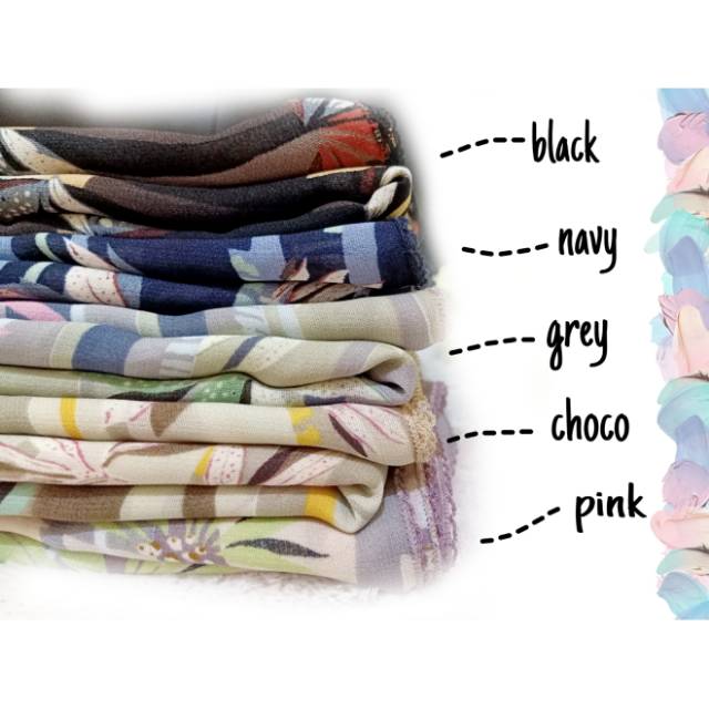 Hijab Segiempat Chiffon Motif by Inayya Hijab