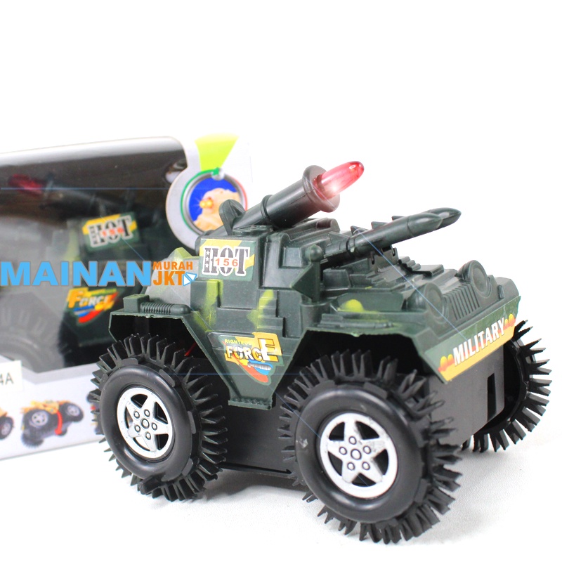 MAINANKEI MAINAN ANAK MURAH 778-4A MOBIL MOBILAN TUMBLING TANK JUNGKIR BALIK MILITARY NEW STYLE MOBIL TUMBLING