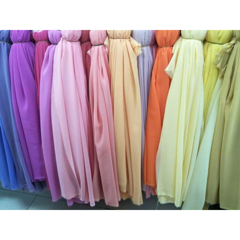 Kain Sifon Polos Bahan Shifon Meteran