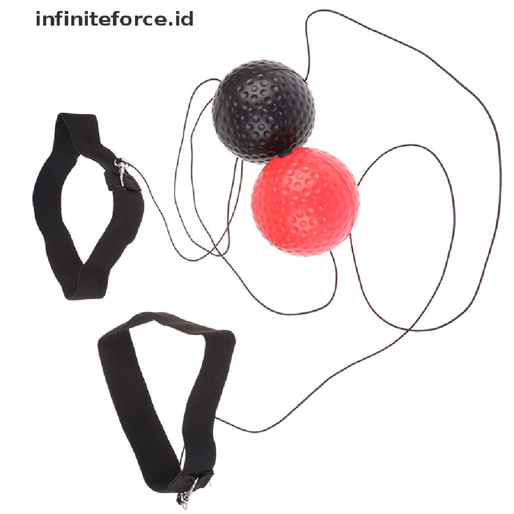 (Infiniteforce.Id) Bandana Dengan Bola Untuk Latihan Refleks Tinju