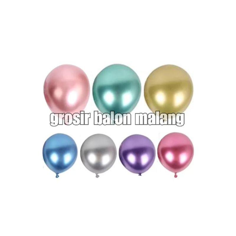 balon latex metalik metallic chrome besar 18inch 18 inch 18&quot;