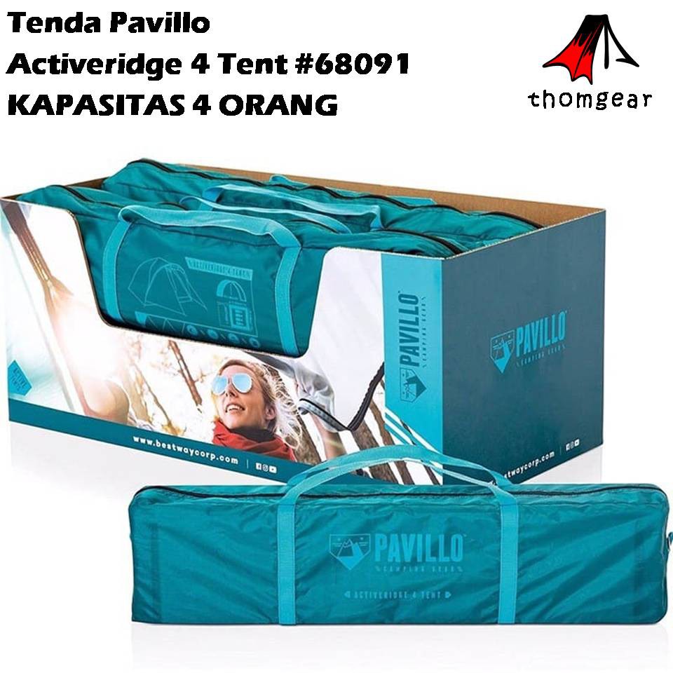 Tenda Camping 4 Orang Double Layer Bestway Pavillo Activeridge 4 Tent 68091 Thomgear