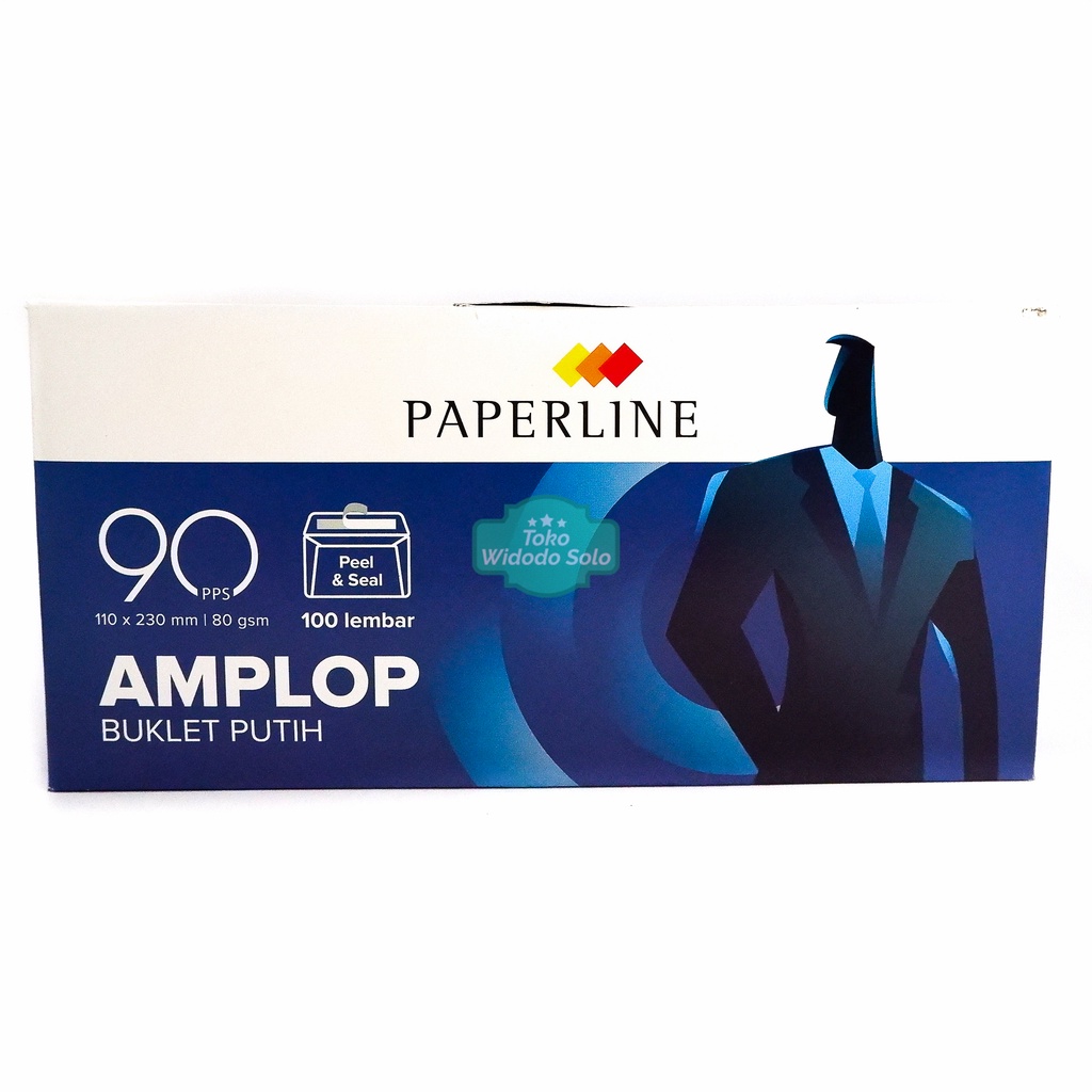 

Amplop Putih Polos Kabinet Paperline PPS 90 Peel and Seal Lem 11x23cm - 1 Box Isi 100 Lembar