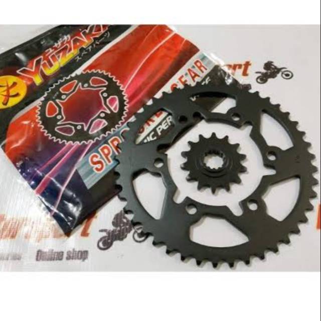 Gear depan belakang set ninja 250 fi karbu yuzaka bkn did sss wr3