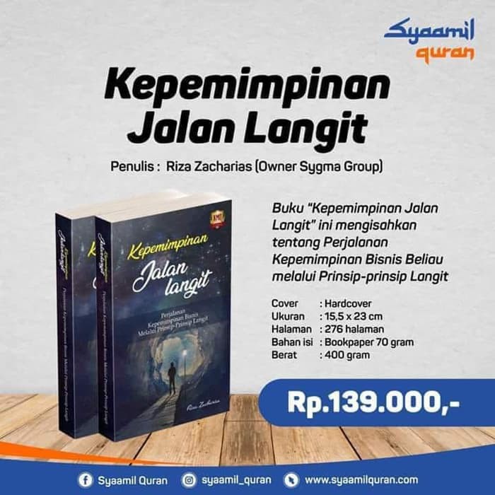 Ben's Collection || Buku Bisnis || Kepemimpinan Jalan Langit - Riza Zackaria || Kode BAP 011