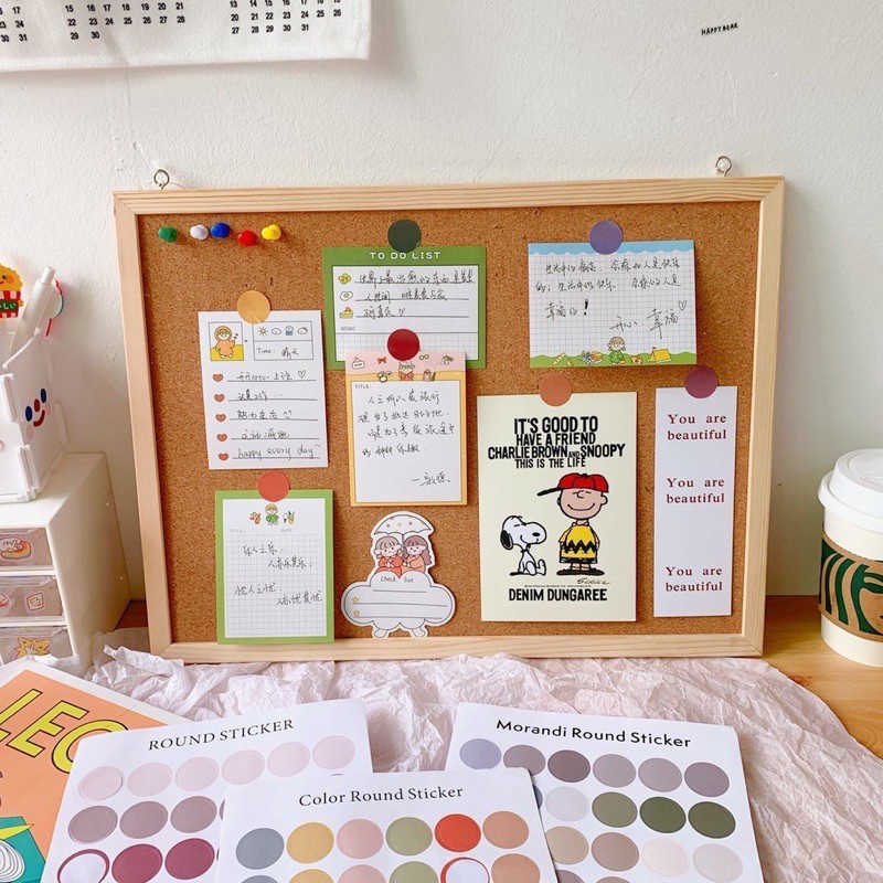 INDOMINI R438 48Pcs / Set Stiker Kertas Dekor MACARON DOTS Paper Sticker DIY Planner Scrapbook