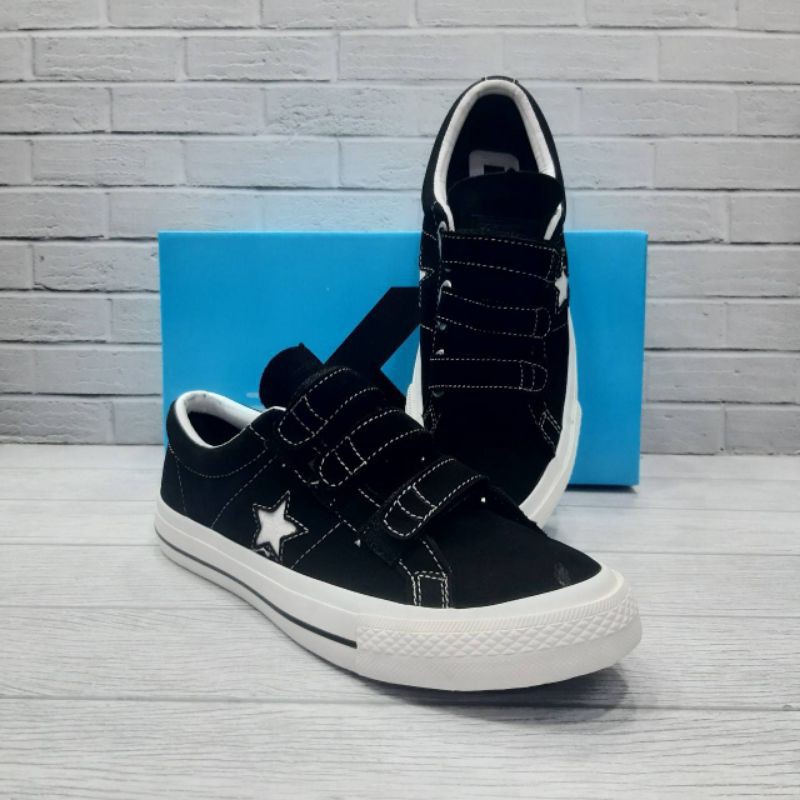 RESTOCKCONVERSE ONE STAR VELCRO PRO BLACK WHITE