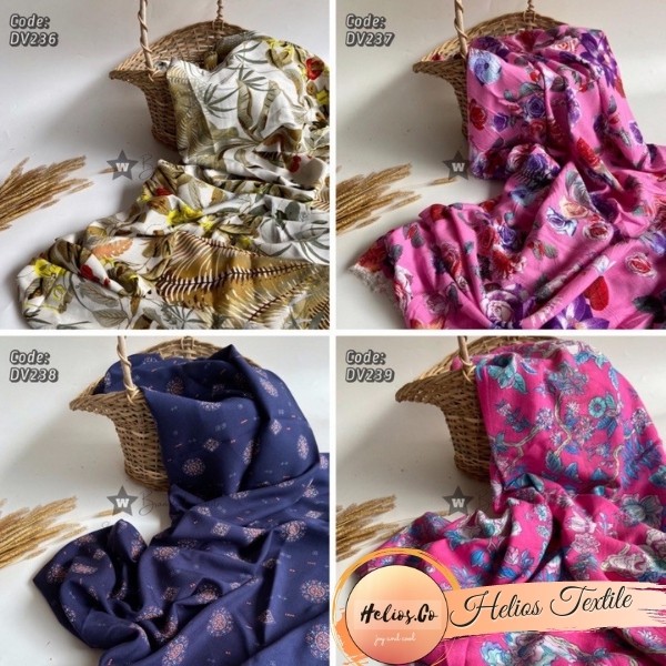 Bahan Kain Rayon Motif Viscose 5 / Kain Bahan Grosir / Kain Bahan Termurah