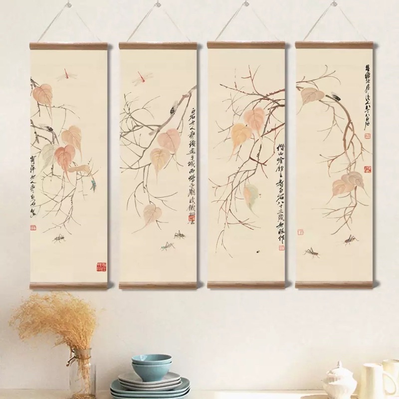 hiasan dinding jepang poster design minimalis elegan