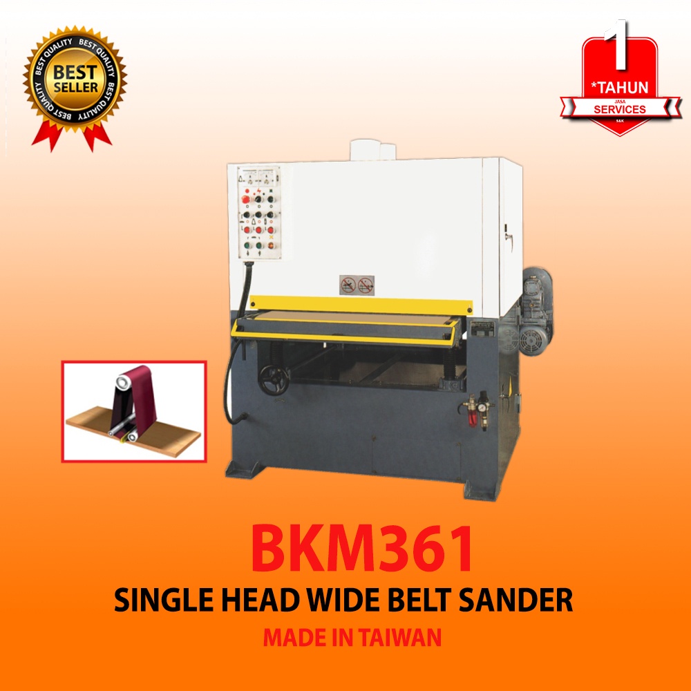 Mesin Amplas Kayu Single Hide Wide Belt Sander  BKM361