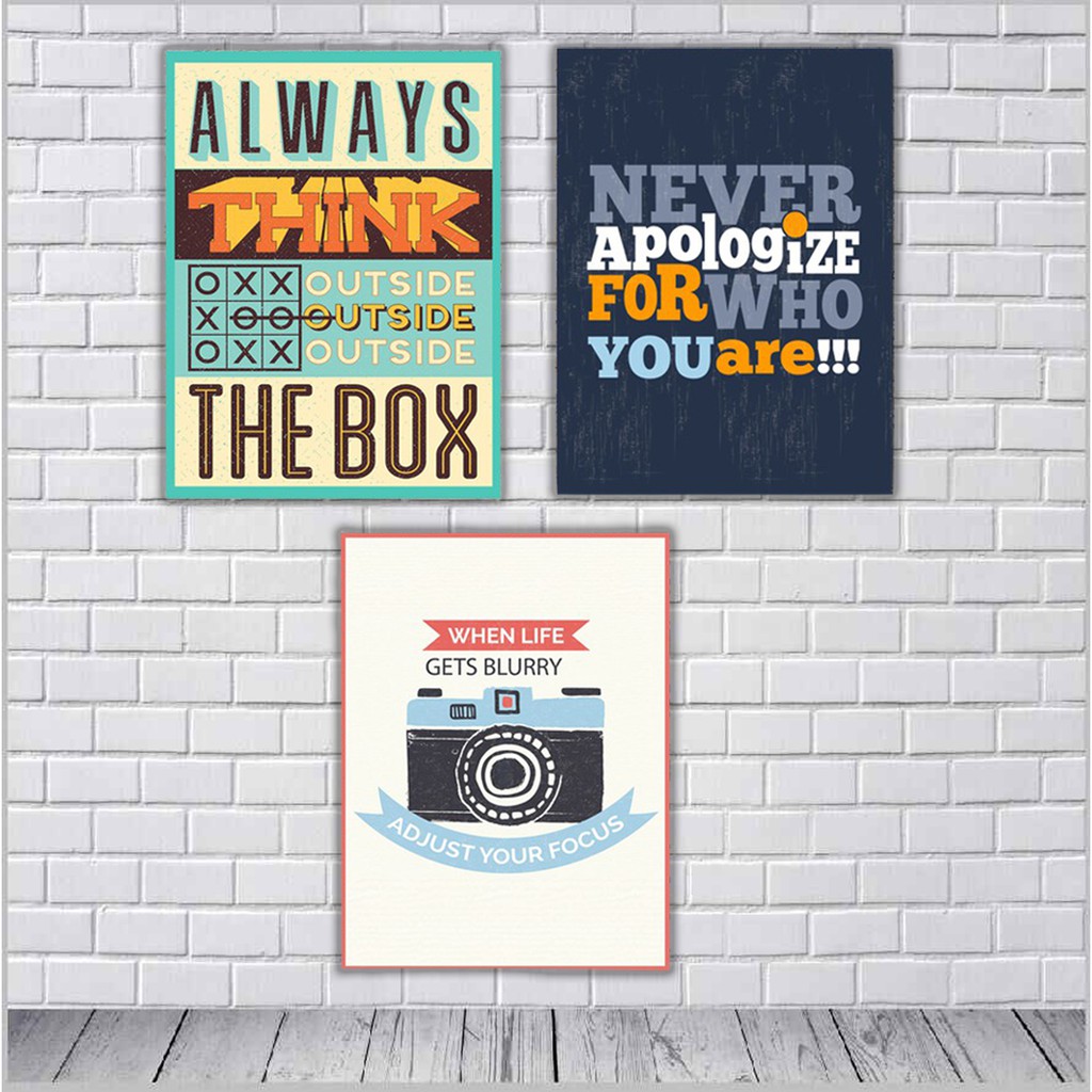 wall decor motivasi hiasan dinding 30x40 cm design free