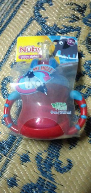Bosu171 Botol Sedotan Nuby Grip Flip N Sip Twin Handlecup 240ml Straw 10254 Weight Straw