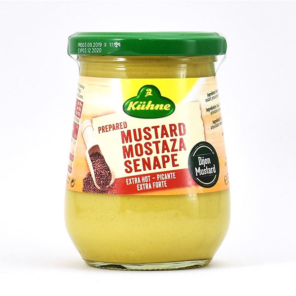 KUHNE DIJON MUSTARD EXTRA HOT 260 GRAM